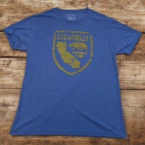 Bowery Supply Co. Men’s L Blue California‎ Bear T-Shirt thin lightweight